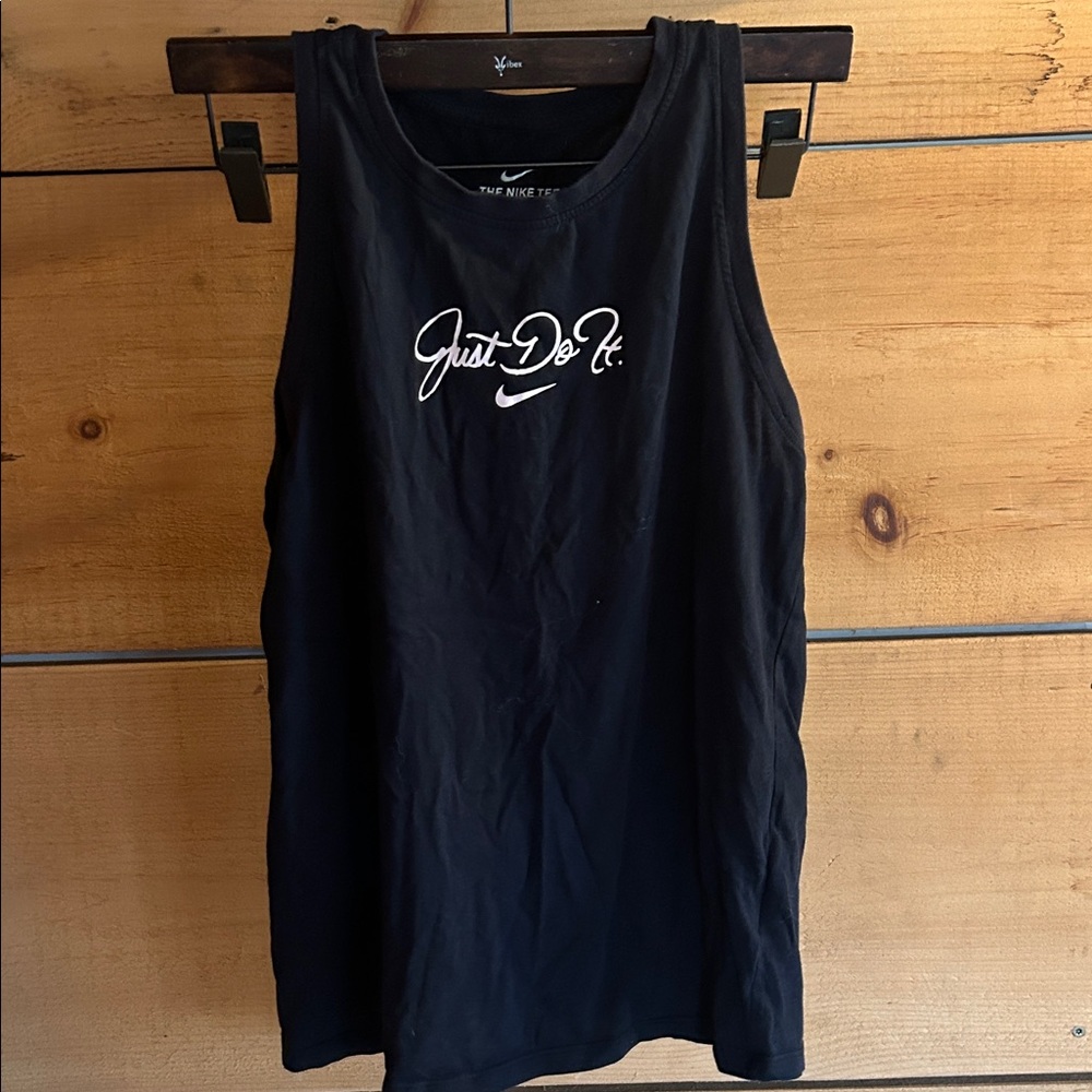 Nike Black Sleeveless Top with Slogan